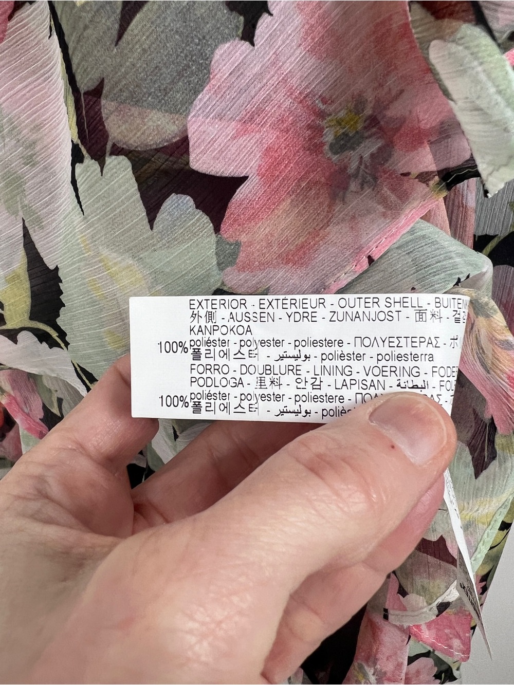 NEW ZARA Medium Floral Print Chiffon Tiered Ruffle Asymmetrical Hem Midi Dress - Picture 15 of 15